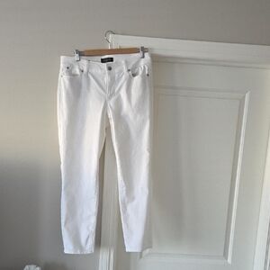 Talbots Classic White Boyfriend Jeans